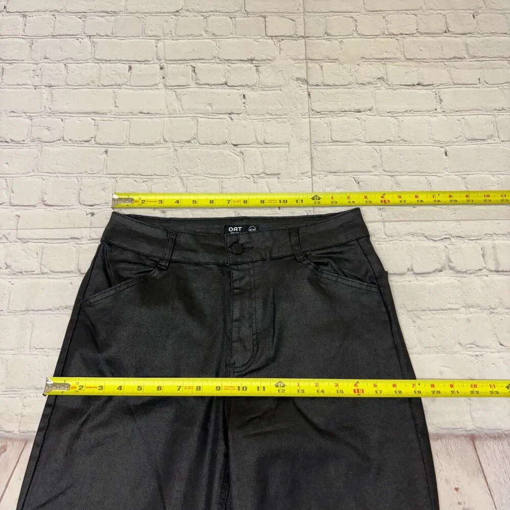 OAT New York Women Wide Leg Jeans Size 8/29 Black Denim D015 -15 - Picture 2 of 16